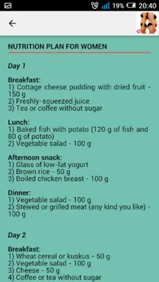 Nutrition Plan for Weight Loss android App screenshot 12