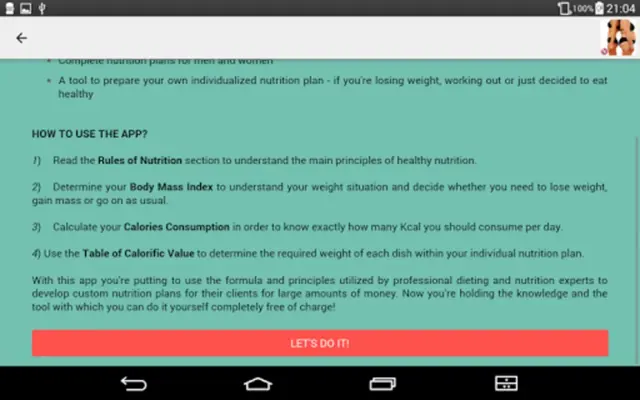 Nutrition Plan for Weight Loss android App screenshot 6